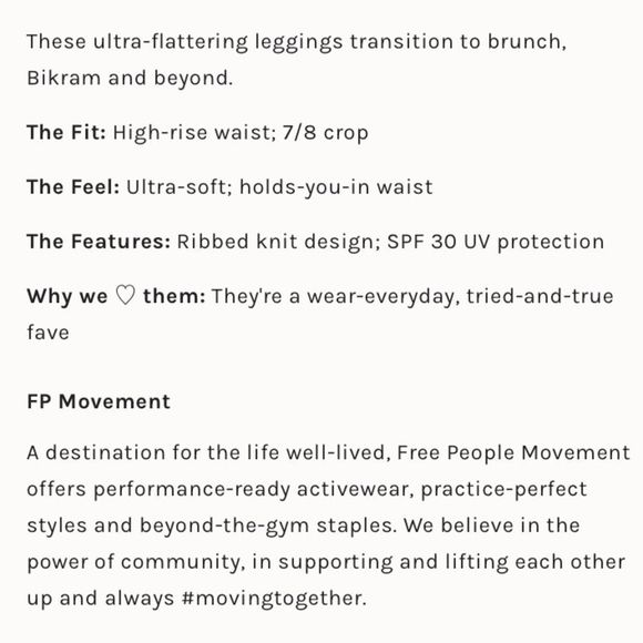 Free People Movement High Rise Good Karma Leggings Desert Dune XS/S - Picture 6 of 13